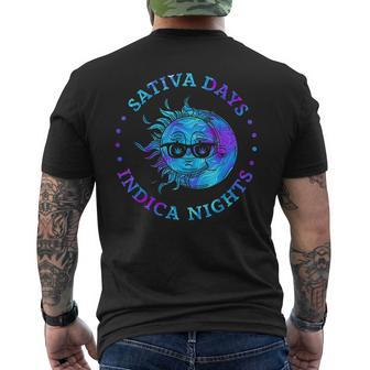 Sativa Days Indica Nights Men's T-shirt Back Print - Monsterry UK