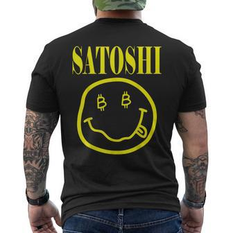 Satoshi Yellow Smile Face Men's T-shirt Back Print - Thegiftio UK