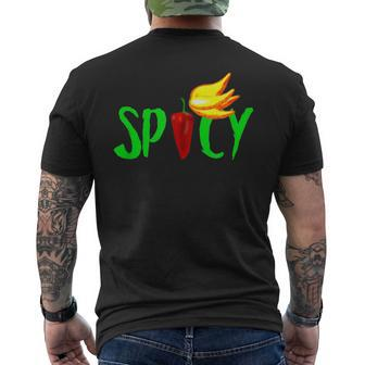 Sauce Lovers Hot Chilli Pepper Men's T-shirt Back Print - Monsterry