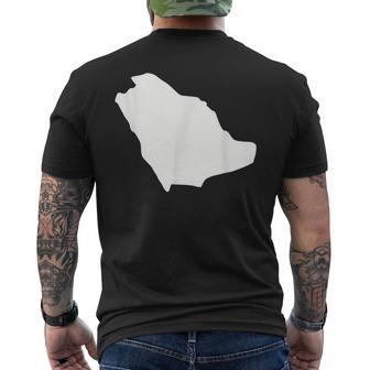 Saudi Arabia Map Men's T-shirt Back Print - Monsterry CA