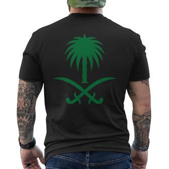 Saudi Arabia Tree Swords National Day Saudi Coat Of Arms Men's T-shirt Back Print - Monsterry AU