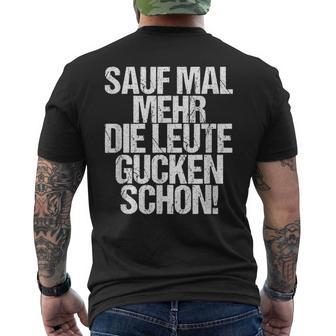 Sauf Mal Mehr Party Malle Saufen Party Holidays T-Shirt mit Rückendruck - Geschenkecke