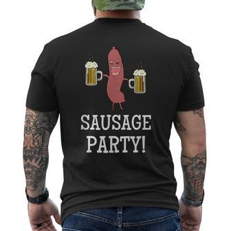 Sausage Party Oktoberfest Beer Party Sausage Festival Men's T-shirt Back Print - Thegiftio UK