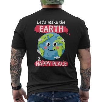 Save Our Planet Earth Environmentalist Cute Earth Day Planet Men's T-shirt Back Print - Thegiftio UK
