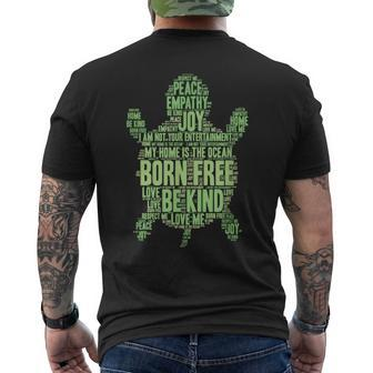 Save The Turtles Animal Rights Equality Men's T-shirt Back Print - Monsterry UK