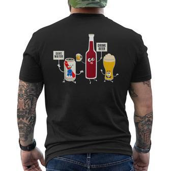 Save Water Drink Beer Drinking Oktoberfest Alcohol Men's T-shirt Back Print - Thegiftio UK