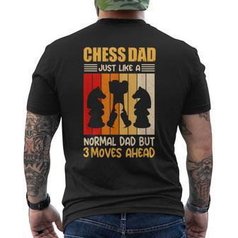 Schach Spielender Vater Schachmeister T-Shirt mit Rückendruck - Seseable