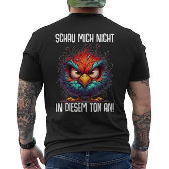 Schau Mich Nicht In Diesem Tone T-Shirt mit Rückendruck - Seseable