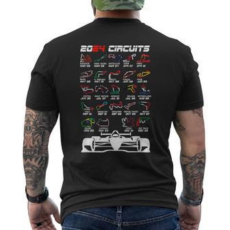 Schedule 2024 Formula Racing Track Formula Car Formula Fan Men's T-shirt Back Print - Seseable