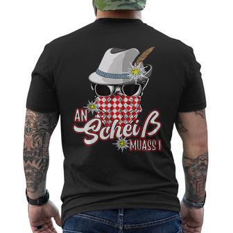 An Scheiss Muas I Hirsch Muass Grantln Bavarian Grantler T-Shirt mit Rückendruck - Geschenkecke