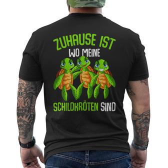 Schildkröte Zuhause Ist Wo Meine Schildkröten Sind Sind Sind T-Shirt mit Rückendruck - Geschenkecke