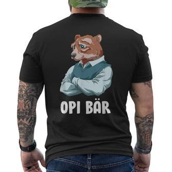 Schlauer Opi Bär Frisch Gebakener Opa German T-Shirt mit Rückendruck - Geschenkecke