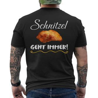 Schnitzel Geht Immer T-Shirt mit Rückendruck - Seseable