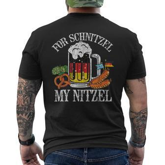 For Schnitzel My Nitzel Oktoberfest German Beer Wurst Mens Back Print T-shirt - Thegiftio UK