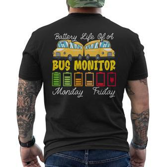 School Bus Monitor Bus Aide Attendant Bus Monitor Men's T-shirt Back Print - Seseable