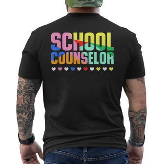 School Counselor Cute Staff Men's T-shirt Back Print - Monsterry DE