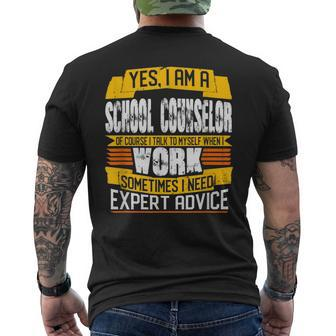 School Counselor Talk To Myself When I Work Men's T-shirt Back Print - Monsterry DE