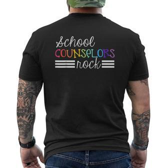 School Counselors Rocks For School Counselor Mens Back Print T-shirt - Thegiftio UK