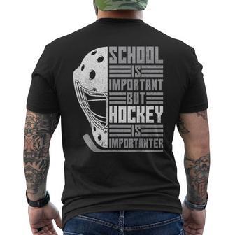 School Important Hockey Importanter Boy Kid Ice Hockey Men's T-shirt Back Print - Monsterry DE