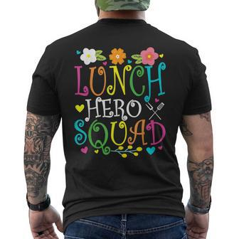 School Lunch Hero Squad Cafeteria Workers Lunch Lady Mens Back Print T-shirt - Thegiftio UK