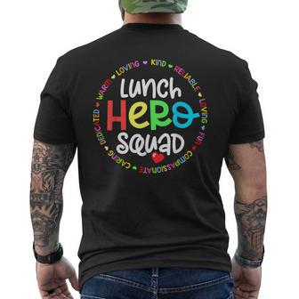 School Lunch Hero Squad Cafeteria Workers Men's T-shirt Back Print - Monsterry