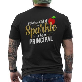 To Be A School Principal Appreciation Principal Men's T-shirt Back Print - Thegiftio UK