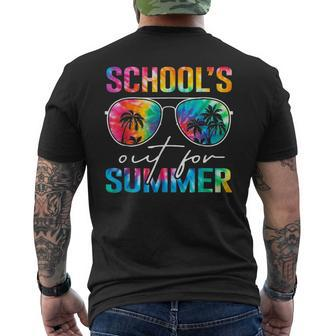 Schools Out For Summer Tie Dye Last Day Of School Teacher Men's T-shirt Back Print | Mazezy CA
