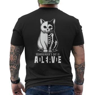 Schrödinger's Cat Dead And Alive Quantum Mechanics Physics T-Shirt mit Rückendruck - Geschenkecke