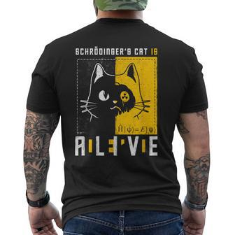Schrodinger's Cat Is Dead And Alive Quantum Physics Men's T-shirt Back Print - Thegiftio UK