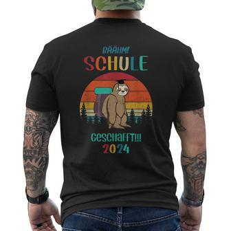 Schulabschluss Abitur Realschule Hauptschule Schule 2024 T-Shirt mit Rückendruck - Seseable