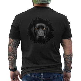 Schwarzes Kurzärmliges Herren-T-Kurzärmliges Herren-T-Shirt mit 3D-Hundegesicht-Druck, Modisches Haustier-Motiv - Seseable