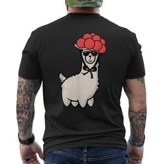 Schwarzwald Bollenhut Lama Sunglasses Tradition T-Shirt mit Rückendruck - Seseable