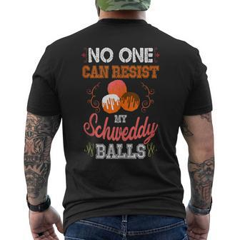 Schweddy Balls Candy Lover Sweet Dessert Fan Men's T-shirt Back Print - Monsterry CA