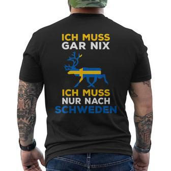 Schweden Slogan Kurzärmliges Herren-T-Kurzärmliges Herren-T-Shirt Ich Muss Nur Nach Schweden, Reise-Motiv - Seseable