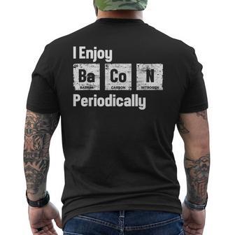 Science And Bacon Periodic Table Bacon Lovers T Men's T-shirt Back Print - Monsterry