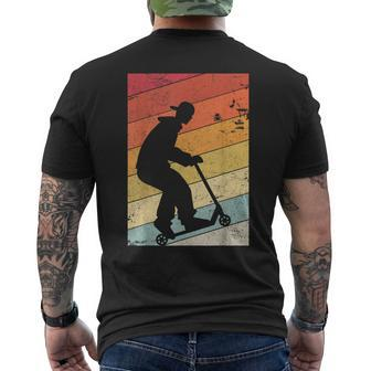 Scooter Tricks Retro Style Men's T-shirt Back Print - Monsterry CA