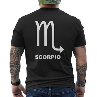 Scorpio Zodiac Mens Back Print T-shirt - Seseable