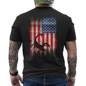 Scorpion Patriotic Usa American Flag 4Th Of July Men's T-shirt Back Print - Monsterry UK