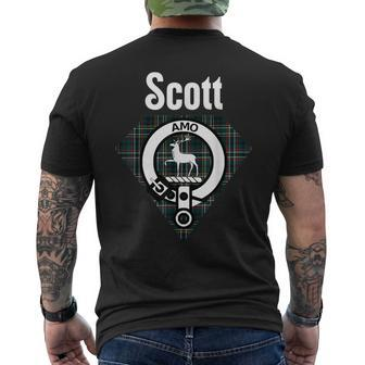 Scott Clan Scottish Name Coat Of Arms Tartan Men's T-shirt Back Print - Seseable