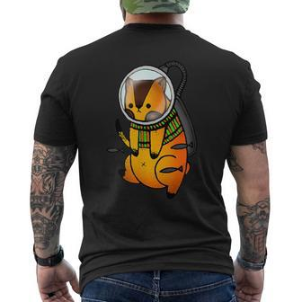 Scuba Diving Men Deep Sea Diving Cat Lover Men's T-shirt Back Print - Monsterry