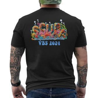 Scuba Vbs 2024 Vacation Bible School Diving Into Friendship Men's T-shirt Back Print - Seseable