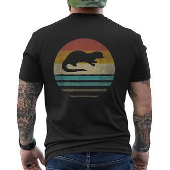 Sea Otter Retro Vintage Mens Back Print T-shirt - Seseable