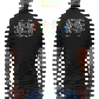 Sea Shell Mermaid Raibow Bra Men's T-shirt Back Print - Thegiftio