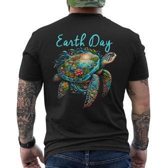 Sea Turtle Earth Day Save The Earth Men's T-shirt Back Print | Mazezy AU