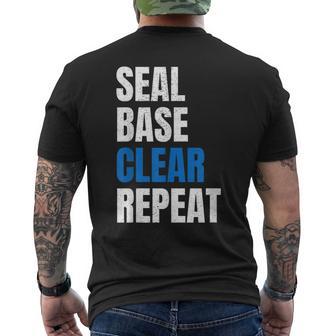 Seal Base Clear Repeat Car Body Painter Automotive Men's T-shirt Back Print - Monsterry