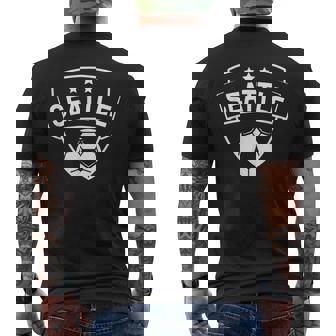 Seattle Throwback Classic Men's T-shirt Back Print - Seseable
