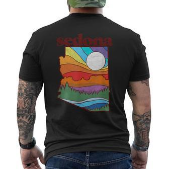 Sedona Arizona Vintage Nature Outdoor Graphic Men's T-shirt Back Print - Monsterry CA