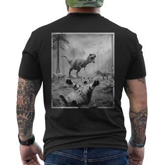 Selfie Drôle De Chat Avec T-Rex Chat Dinosaure Hilarant T-shirt imprimé au dos - Cadeauxyz