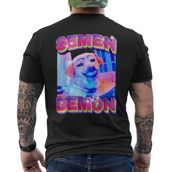 Semen Demon Dog Demon Semen Mens Back Print T-shirt - Thegiftio UK