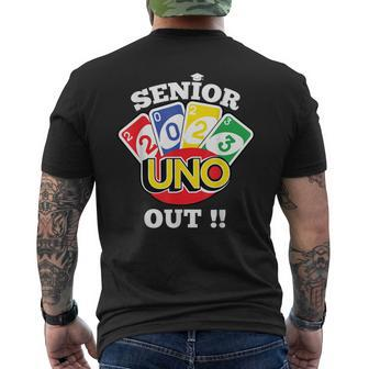 Senior 2023 Uno Out Class Of 2023 Mens Back Print T-shirt - Thegiftio UK